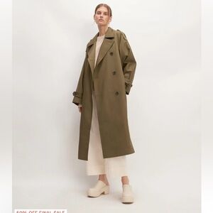 Everlane long cotton trench coat